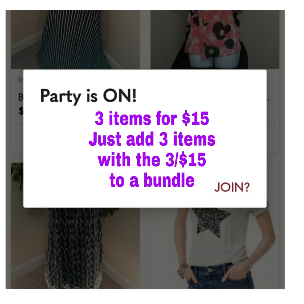 3/$15 Sale